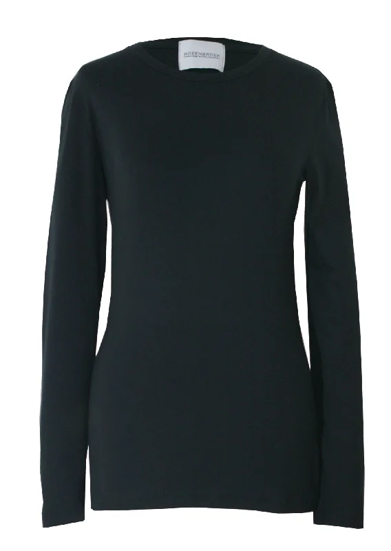 Organic Bamboo Long-Sleeve Tee- Black Or White