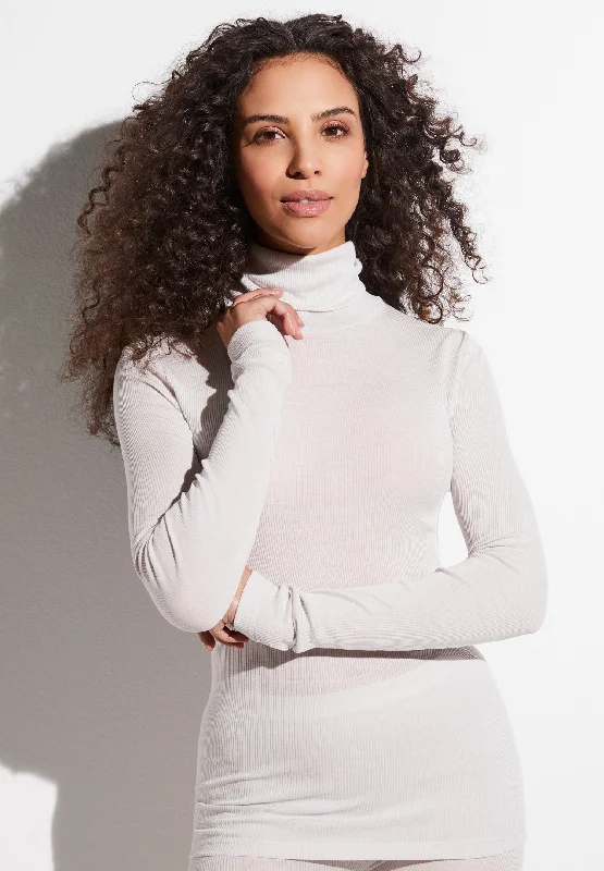 Wool & Silk | Rollkragen langarm - dove