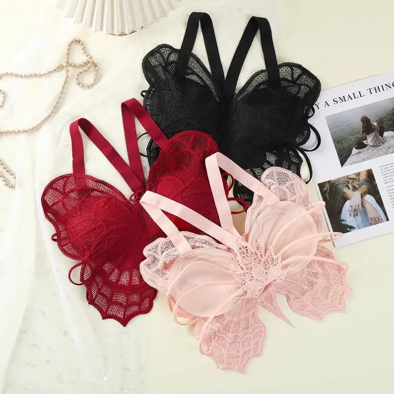 Flourish High Quality Backless Butterfly Lace Design Cross Back On Sale 556