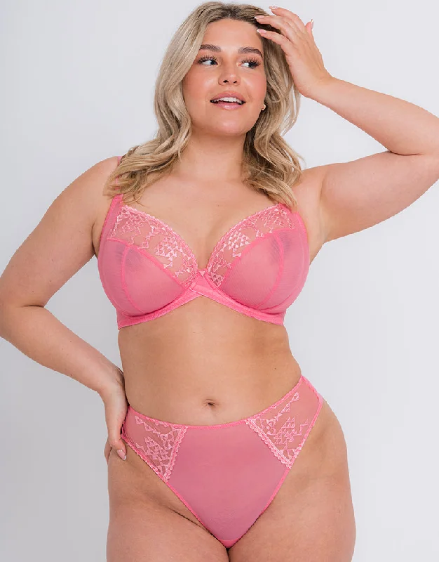 Curvy Kate Centre Stage Full Plunge Side Support Bra Pink