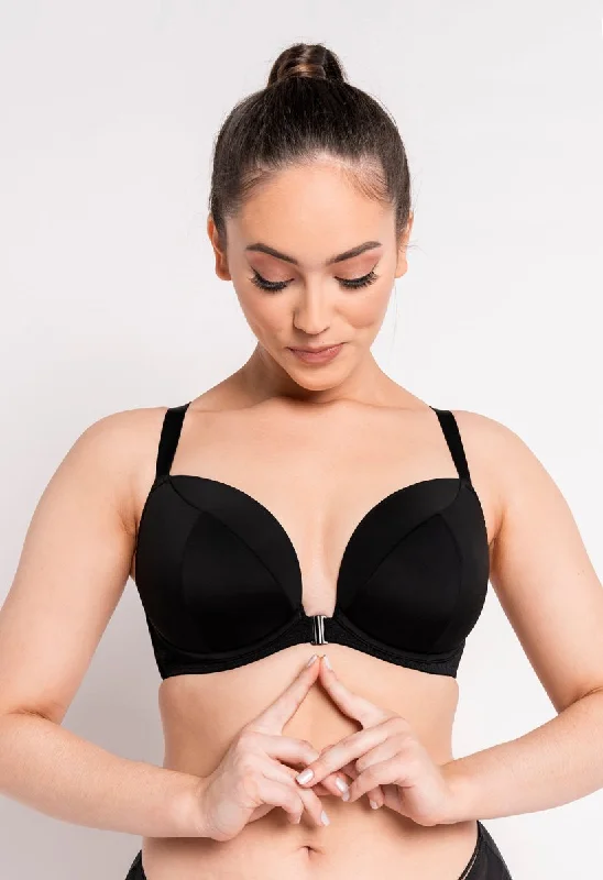 Superplunge Kiss Padded Plunge Bra Black- CK036107BLK
