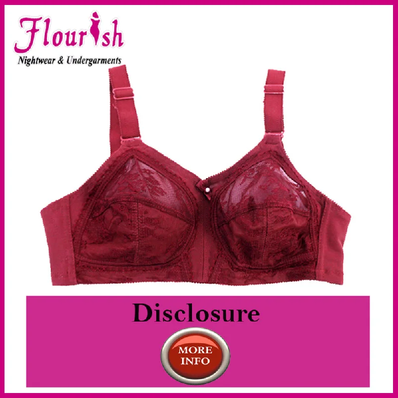 Flourish Disclosure  Non-Padded Non-Wired Full Coverage Bra Plus Size