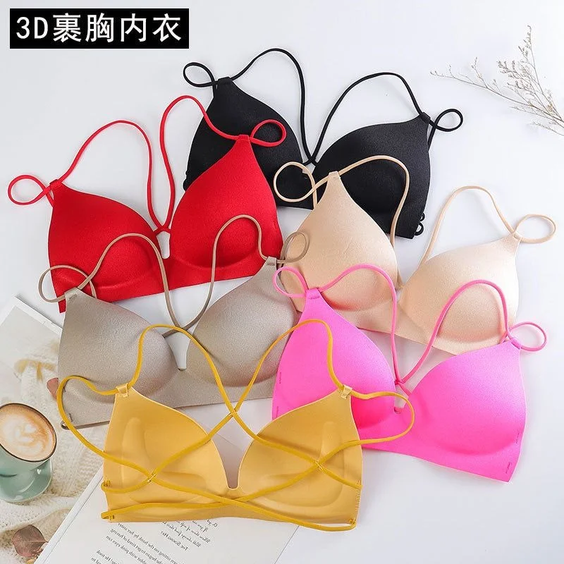 Flourish pack of 3 Seamless wireless showing bra backside For Girls 3D2006#