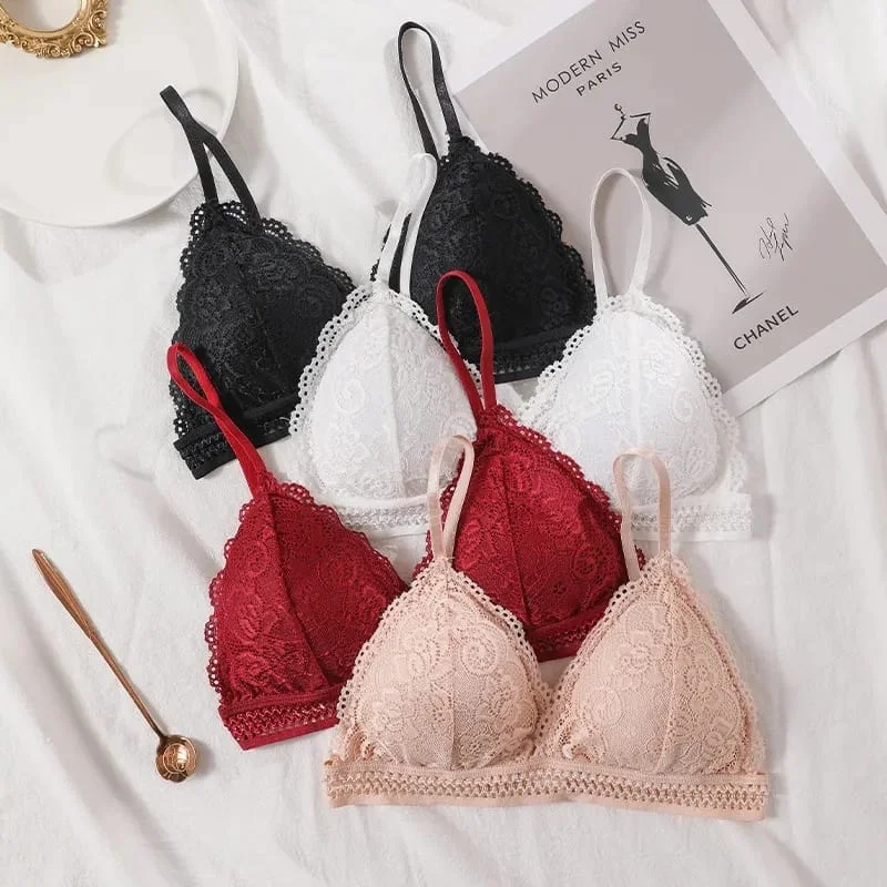 Flourish Women Seamless Han Lace Embroided Padded Bra