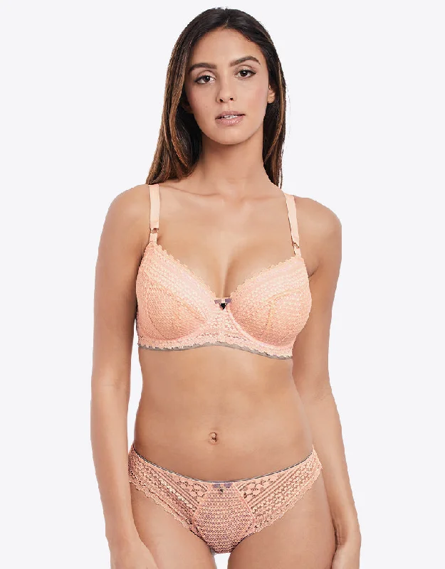 Freya Daisy Lace Padded Half Cup Bra Blush