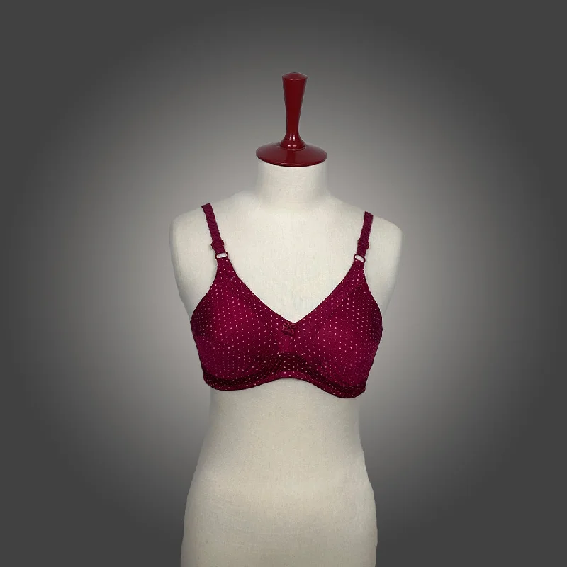 Imported Bra Style Printed  Soft Cotton Jersey Bra Non Padded Bra