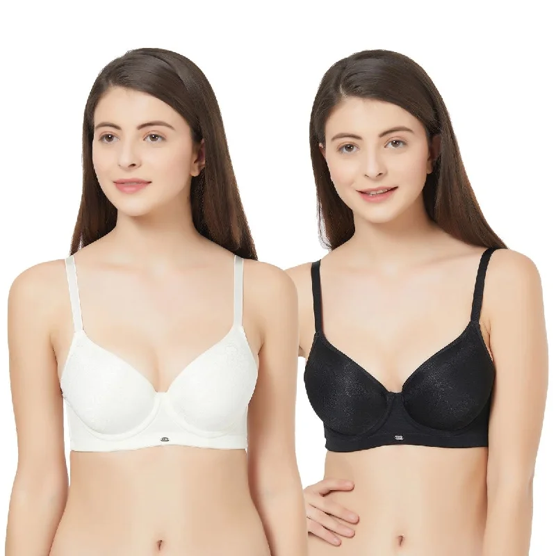 Medium coverage Padded Wired T-shirt bra (PACK OF 2) CB-127