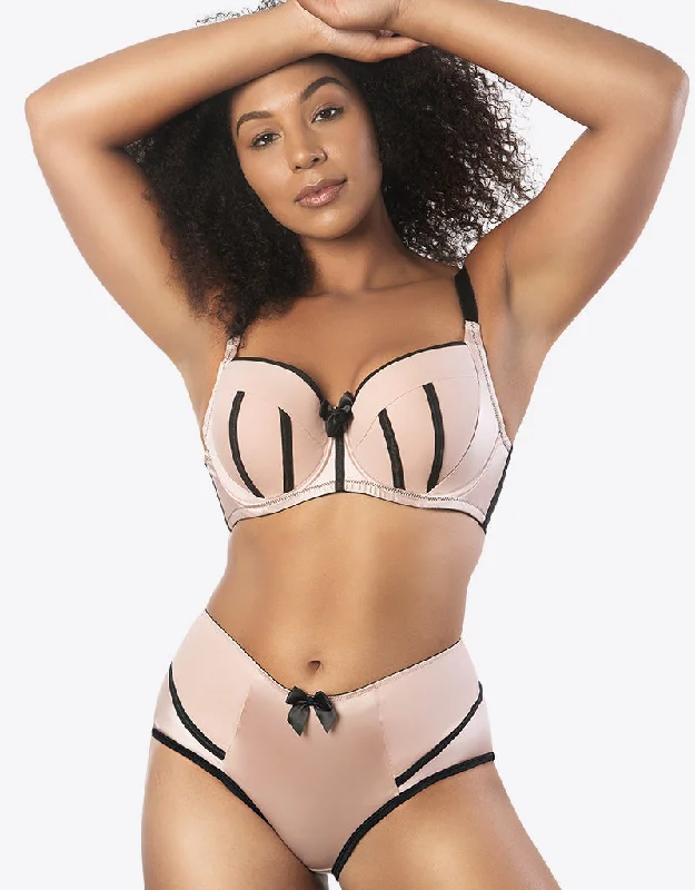 Parfait Charlotte Padded Balconette Bra Cameo Rose/Black