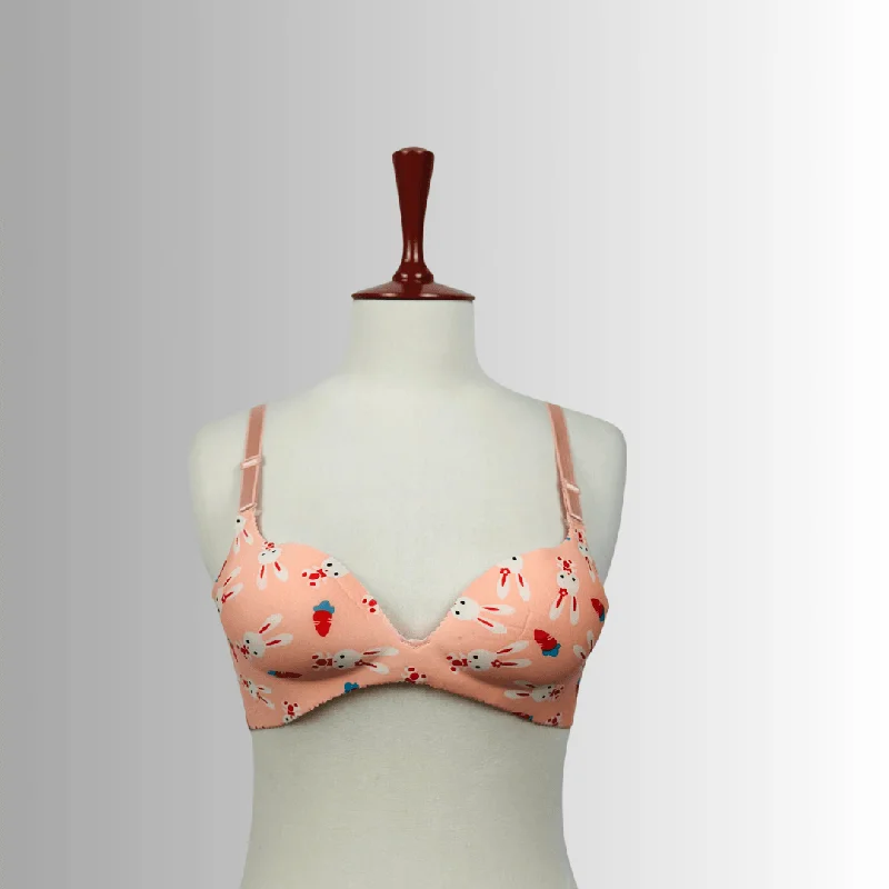Soft Foam Multicolor Printed Double Padded Bra
