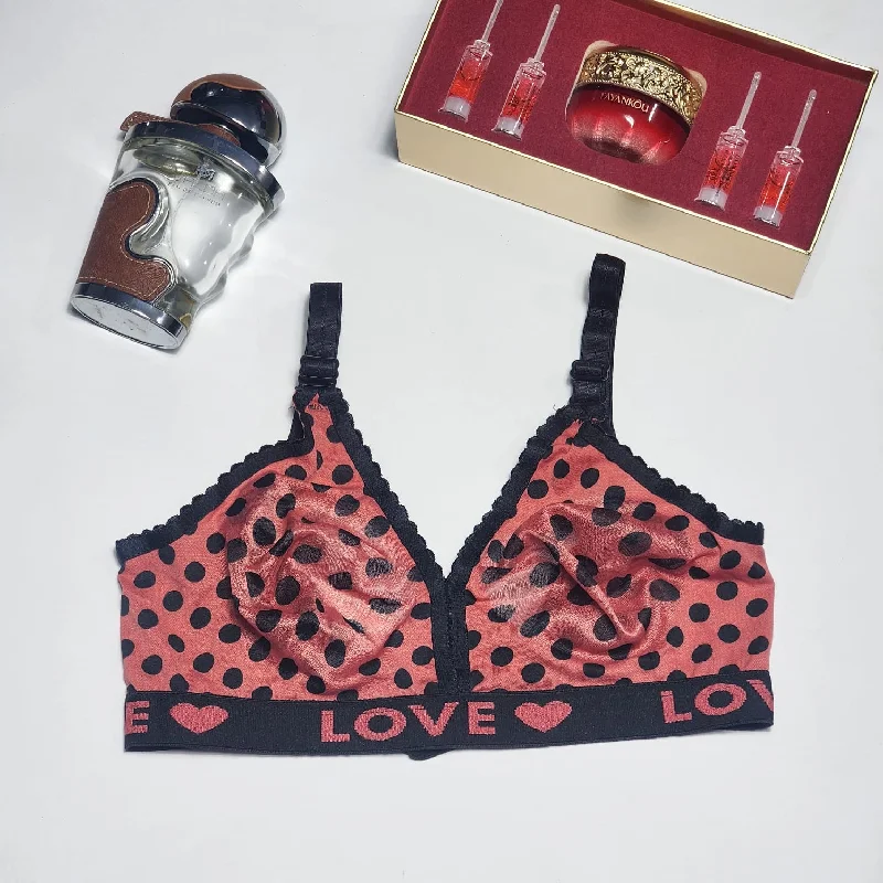 Flourish Casual Use Polka Dotted Pure Jersey Bra (Best For Summer)