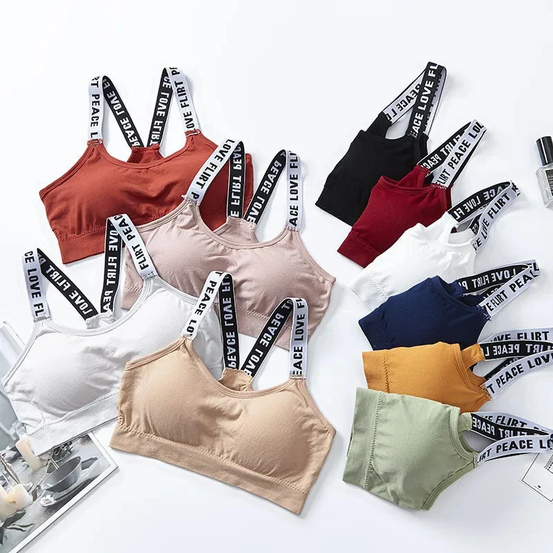 Flourish Pack Of 3 Printed Straps  Sports Bra For Girls 0321-6