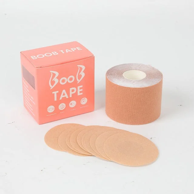 Women Instant Breast Lift Boob Tape Waterproof Body Tape Hypoallergenic Invisible Bra With Nipple Cover