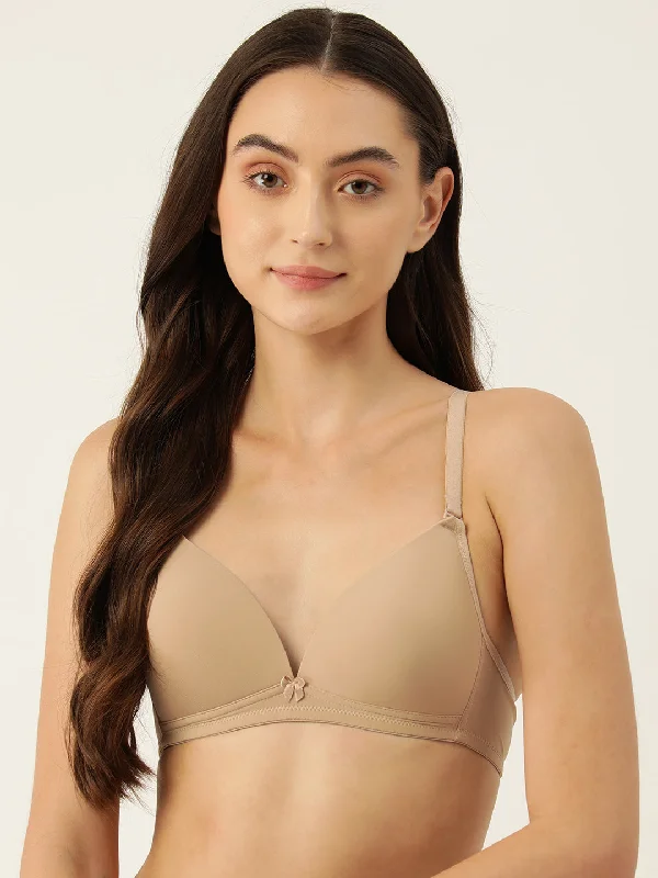 Women's Solid Lightly Padded Plunge Bra | BRA-8018-1 |