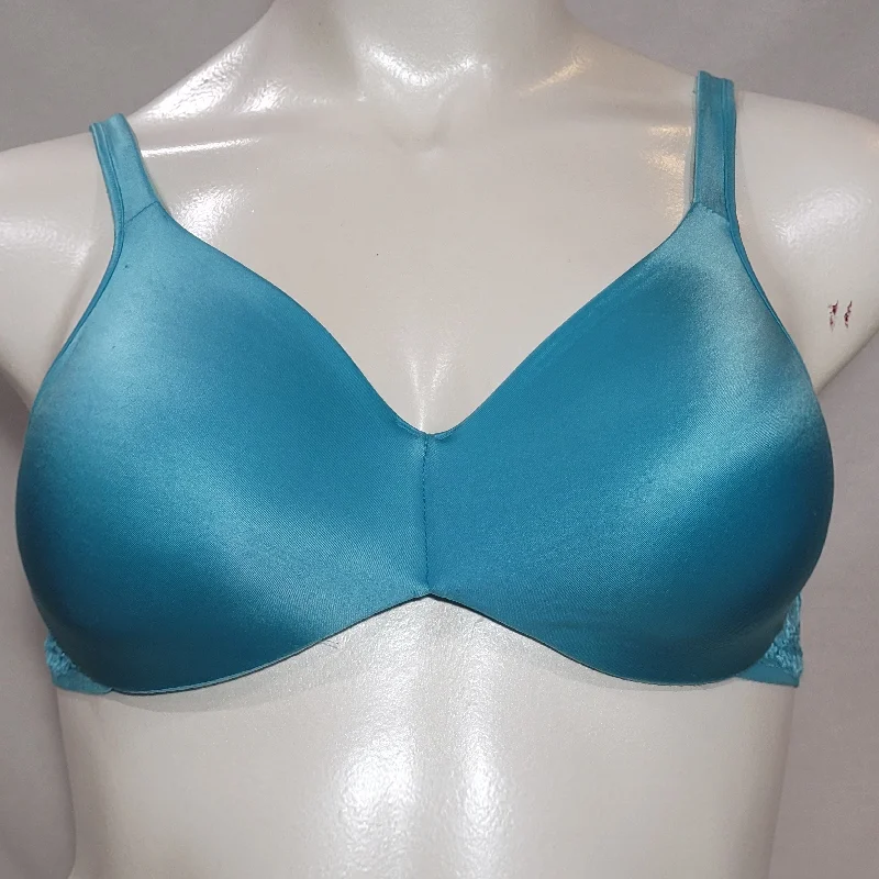 Bali 3508 Comfort Indulgence Back Smoothing Underwire Bra 36D Teal Blue NWT