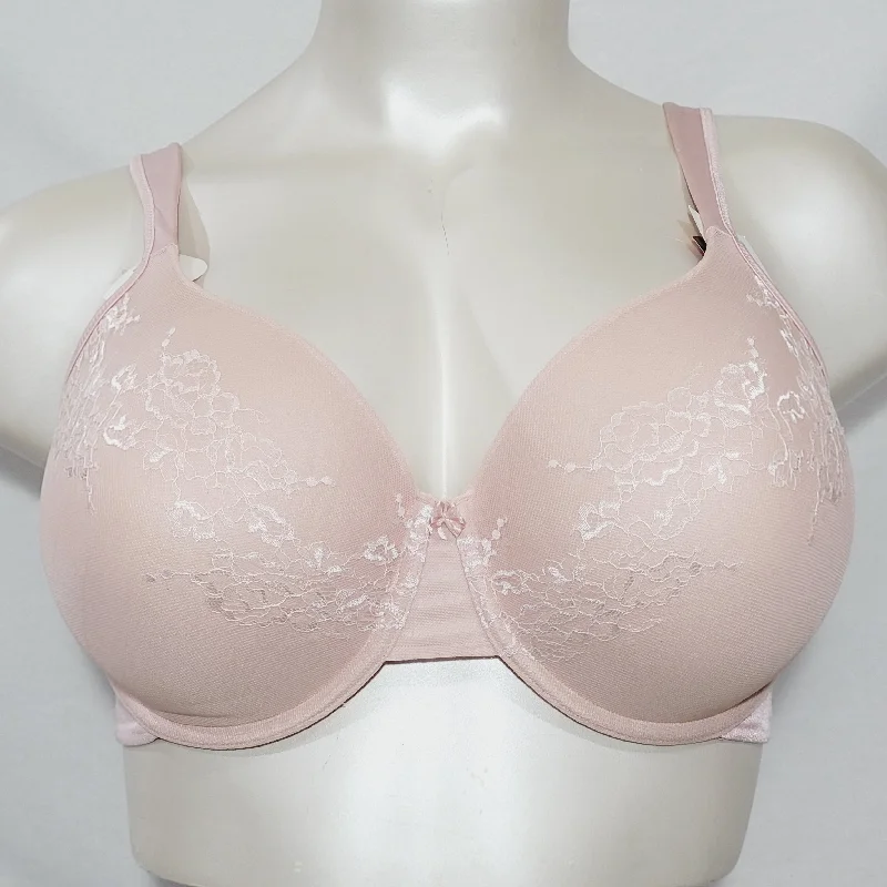Bali DFD653 D653 Lace Desire Natural Lift Underwire Bra 42DD Sheer Pale NWT