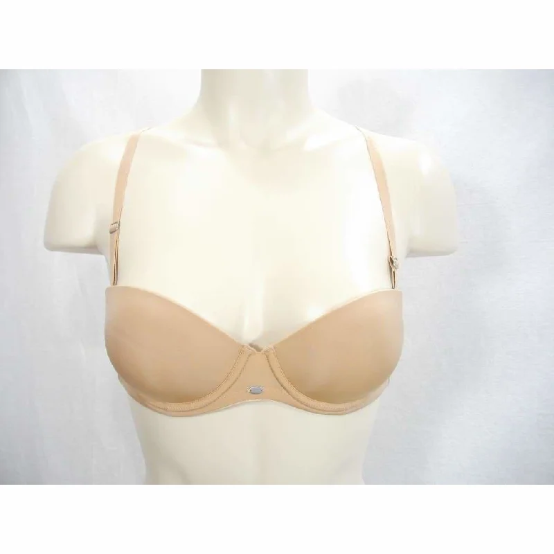 Calvin Klein F3493  Naked Glamour Strapless Push Up Underwire Bra 30D Nude with Straps
