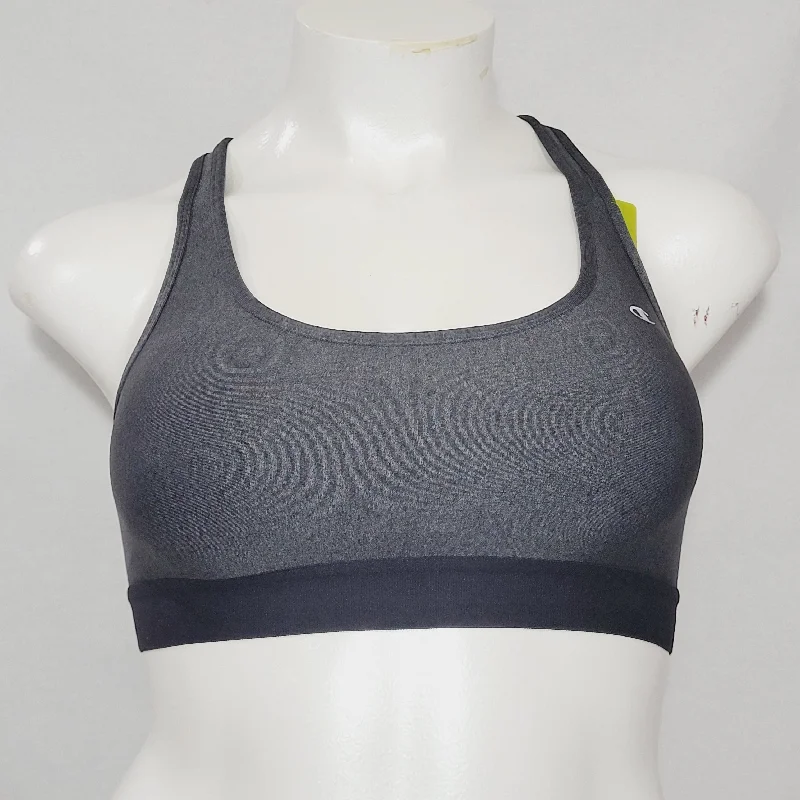 Champion 6715 Absolute Workout II Wire Free Sports Bra LARGE Granite Heat Gray