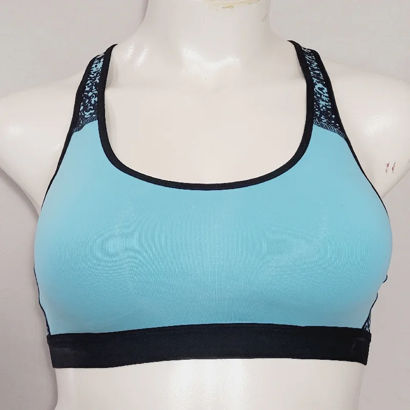 Champion N9678 Power Core Compression Padded Racerback Sports Bra XL X-LARGE Aqua & Black Champion N9678 Power Core Compression Padded Racerback Sports Bra XL X-LARGE Aqua & Black