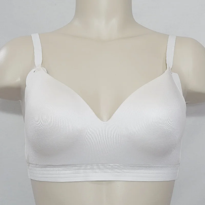 Hanes Ultimate No Dig Support with Lift Wireless Seamless Bra DHHU41 SMALL WHITE NWT