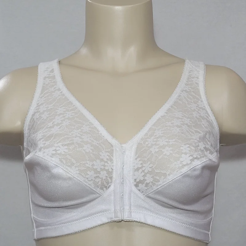 Exquisite Form 565 Posture Front Close Wire Free Bra 42B White NEW WITHOUT TAGS