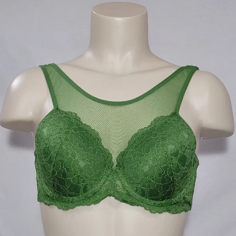 Gilligan & O'Malley Everyday Lace Lightly Lined Bra 34C Euphoric Green NWT