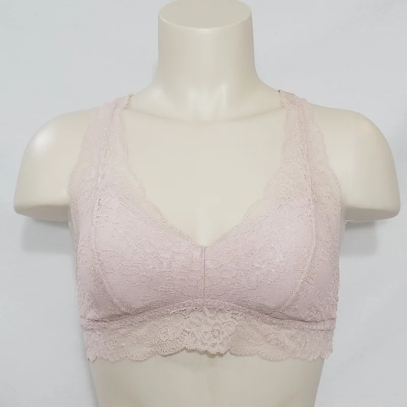 Gilligan & O'Malley Lace Pullover Racerback Bralette SMALL Palm Beach Pink NWT