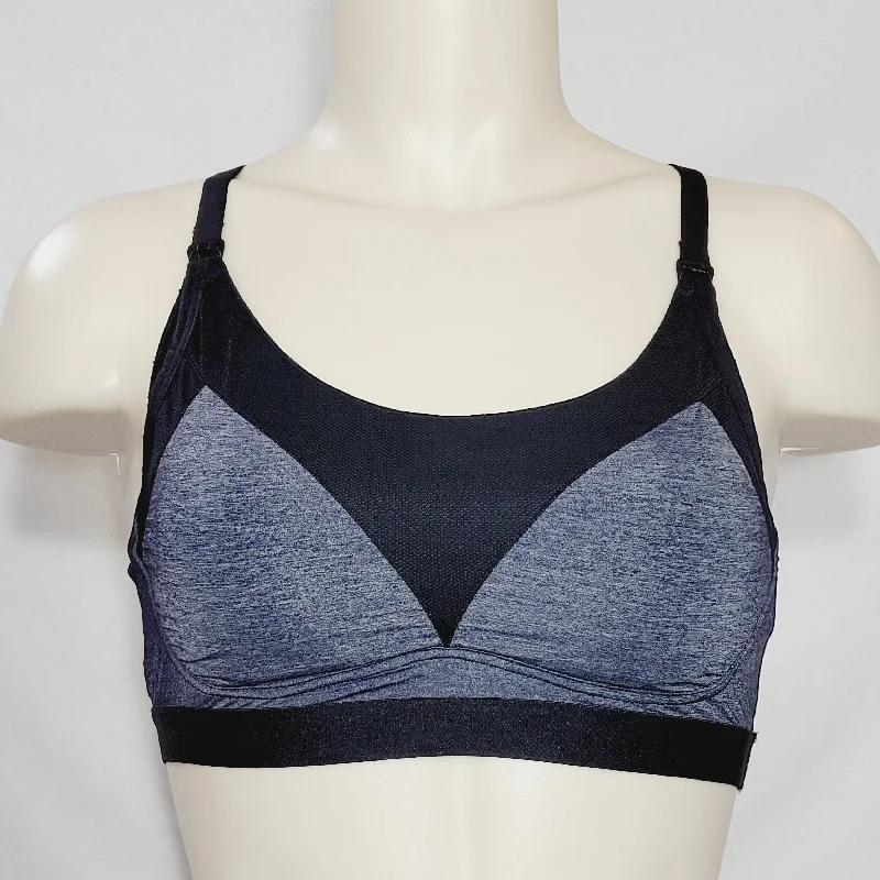 Gilligan O'Malley Wire Free Nursing Yoga Bra SMALL Gray & Black NWT