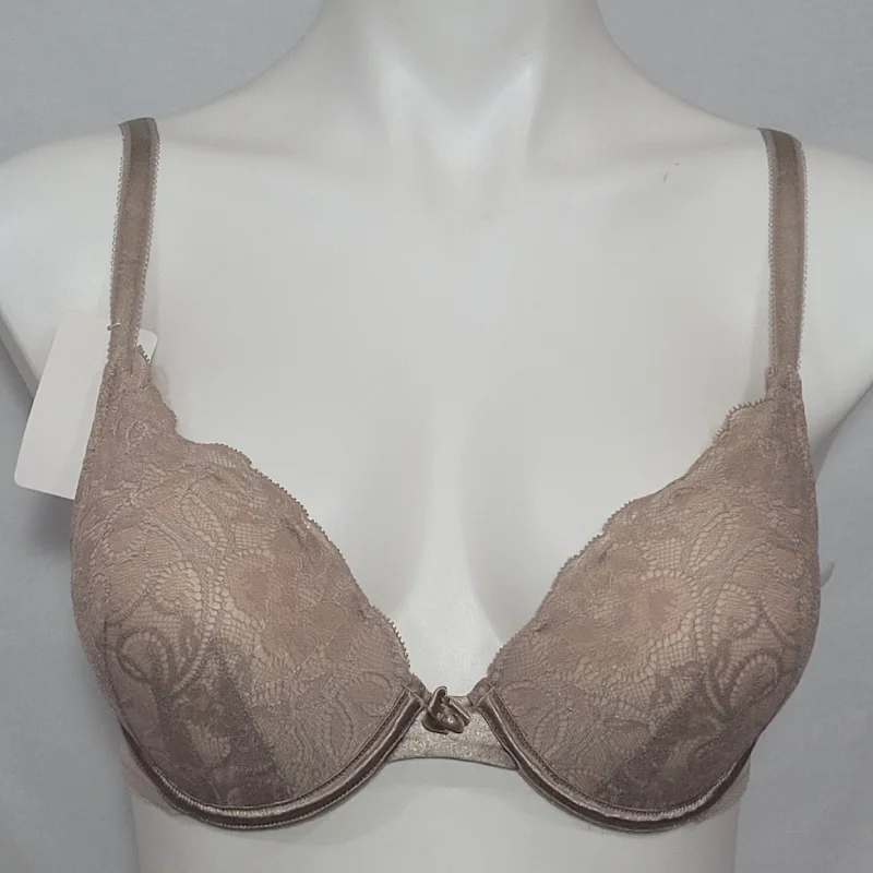 Lily of France 2131701 Soiree Extreme Ego Boost Lace UW Bra 34A Nude NWT