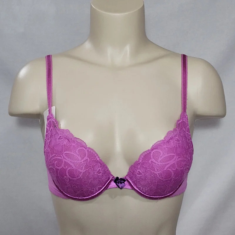Lily of France 2131701 Soiree Extreme Ego Boost Lace UW Bra 34A Sparkling Blush