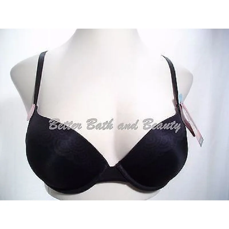 Lily of France 2175300 Smooth & Sleek Push Up Underwire Bra 34A Black NWT