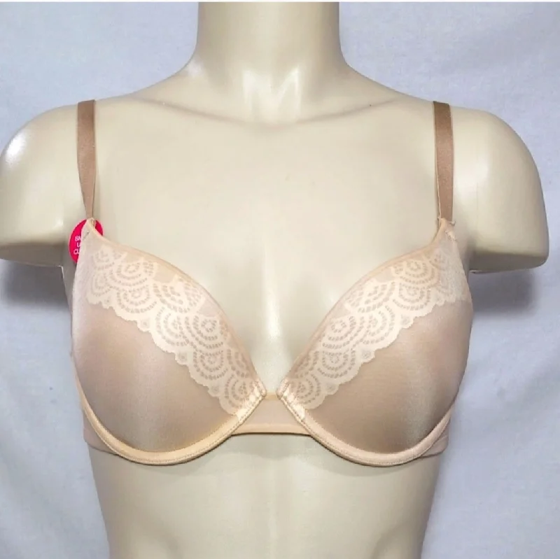 Lily of France 2175300 Smooth & Sleek Push Up Underwire Bra 34A Nude NWT