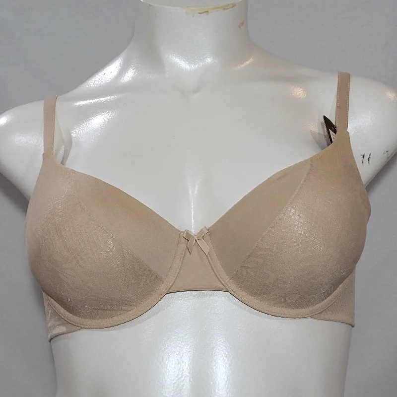 Maidenform 9402 09402 Comfort Devotion Demi Underwire Bra 38D Latte Lift Lace NEW WITH TAGS