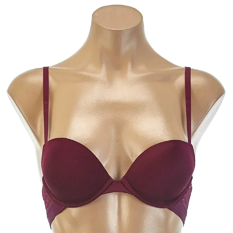 Maidenform SE1101 1101 Self Expressions Essential Push Up Underwire Bra 40DD Burgundy