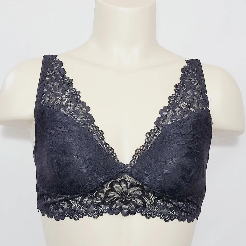 Maidenform SE1183 1183 Self Expressions Lace Halter Bralette SMALL Black NWT