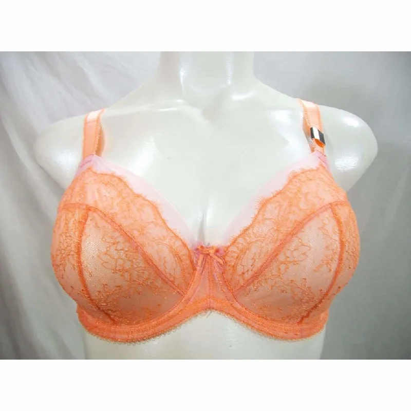 Paramour 115014 by Felina Amber Unlined Lace Full Figure UW Bra 40D Desert Flower Coral Paramour 115014 by Felina Amber Unlined Lace Full Figure UW Bra 40D Desert Flower Coral