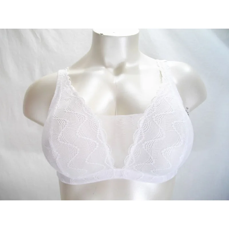 Paramour 145046 by Felina Bette Galloon Lace with Tulle Bralette XL X-LARGE White