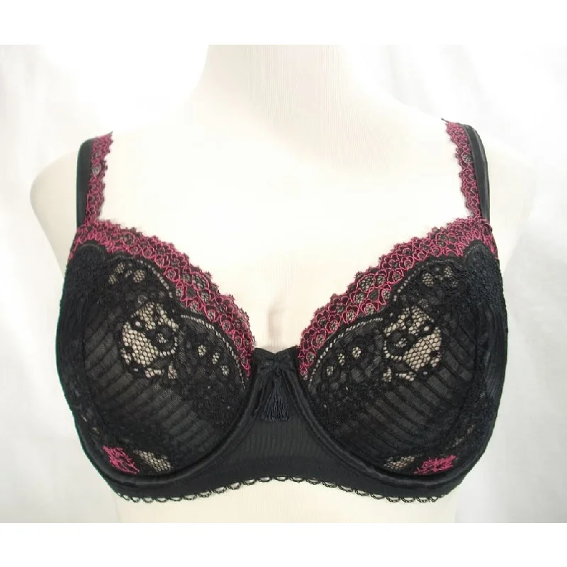 Paramour by Felina 115056 Amourette Unlined Lace Full Busted Underwire Bra 36DD Black