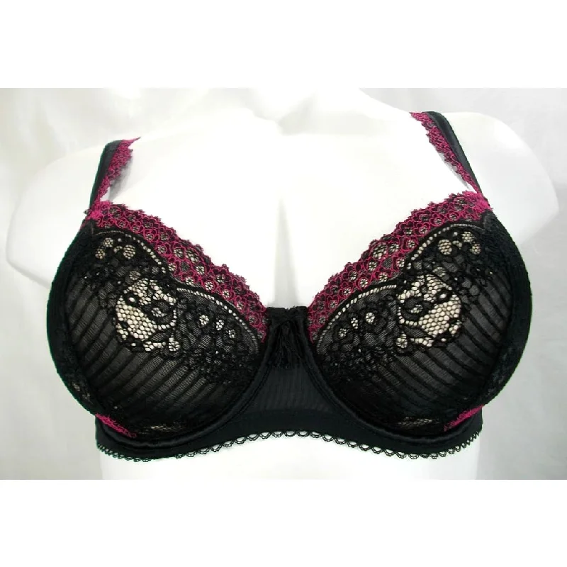 Paramour by Felina 115056 Amourette Unlined Lace Full Busted Underwire Bra 38D Black