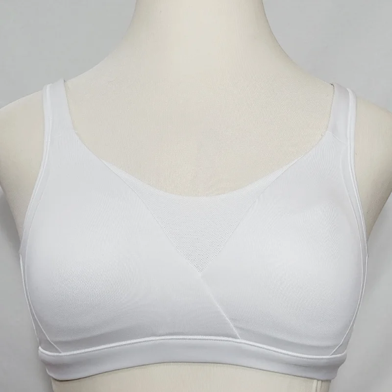 Playtex M462 Play It Up Jetsetter Wire Free Sports Bra Medium White