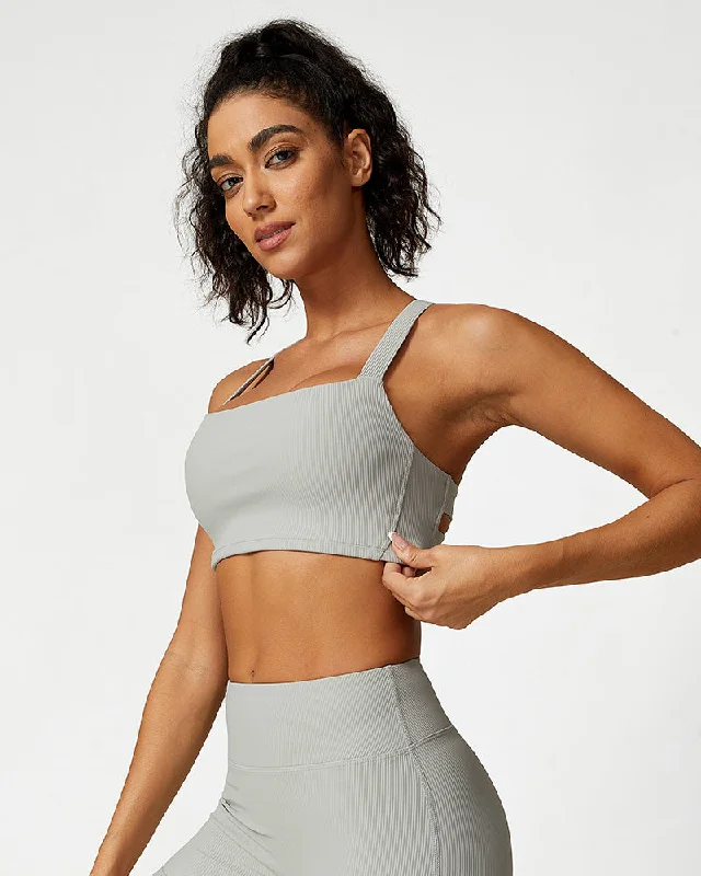 SheCurve®Comfort Ribbed Support Activewear Set (Sports Bra+Flare Pants+Sweatshirt)