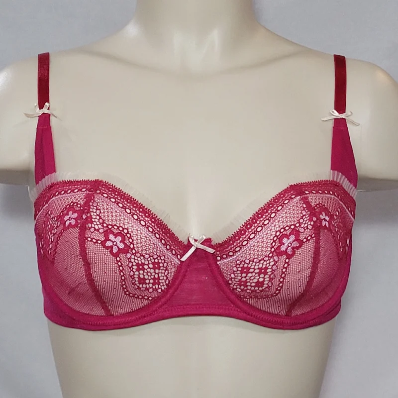 Wacoal 953128 b.tempt'd Coquette Demi Contour Undewrie Bra 36B Dark Pink