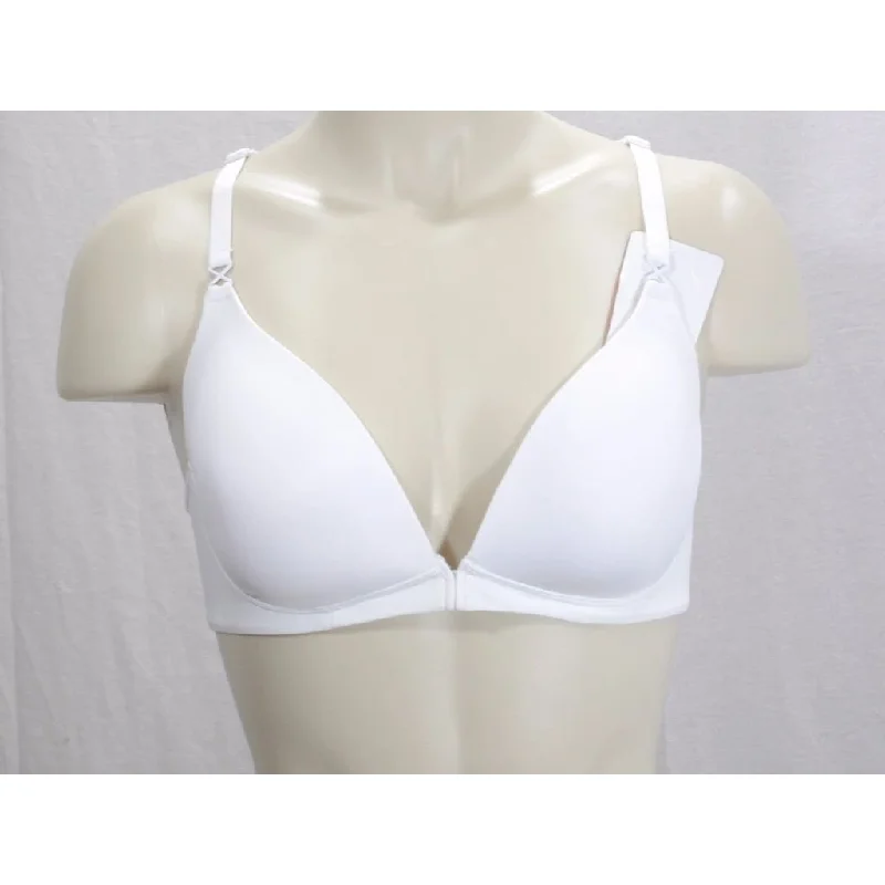 Warners 1012 Elements Of Bliss Front Close Racerback Wire Free Bra 36B White NWT