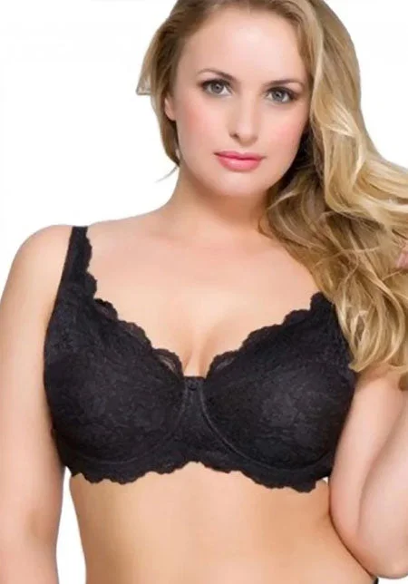 Sexy Black Lace Underwire Bra for Women