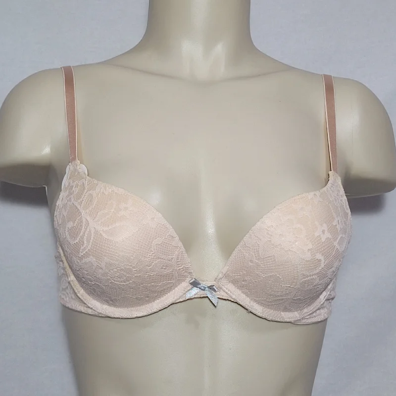 Xhilaration Lace Push-Up T-Shirt Underwire Bra 32B Feather Peach NWT