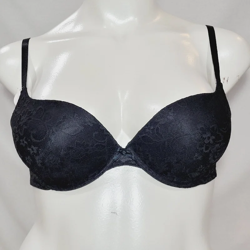 Xhilaration Lace T-Shirt Convertible Push-Up Plunge Underwire Bra 32AA Black NWT