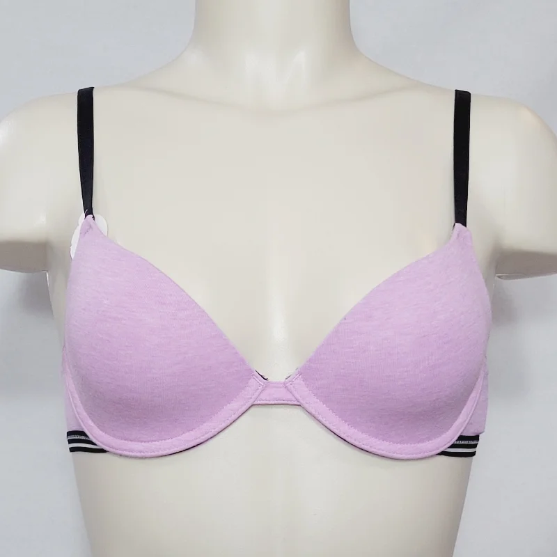 Xhilaration Perfect Cotton T-Shirt Lightly Lined Convertible Underwire Bra 32B Heather Violet Xhilaration Perfect Cotton T-Shirt Lightly Lined Convertible Underwire Bra 32B Heather Violet