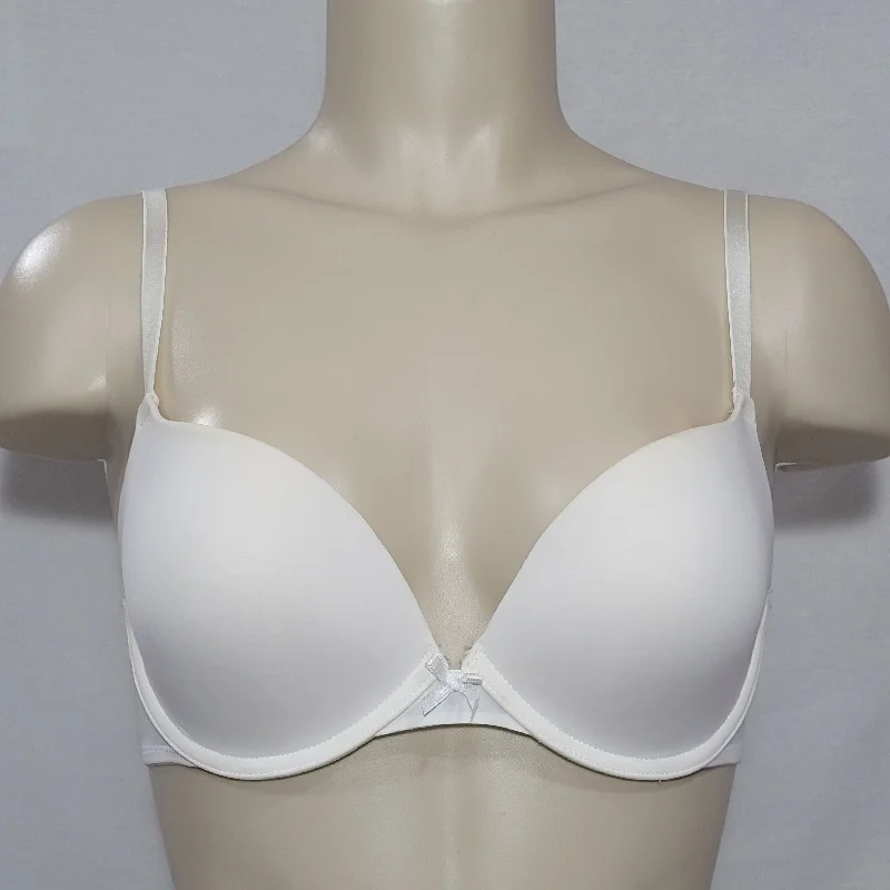Xhilaration Perfect T-Shirt Convertible Push-Up Plunge Underwire Bra 34C White