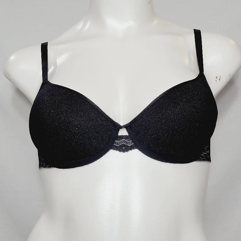 b.tempt'd 953238 Wacoal Love Triangle Contour UW Bra 32B Black NWT