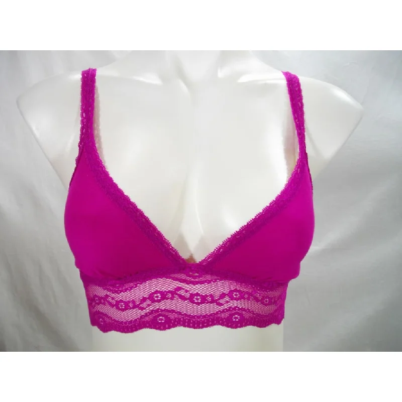 b.tempt'd by Wacoal 935182 b.adorable Wire Free Bralette SMALL Pink Peacock NWT