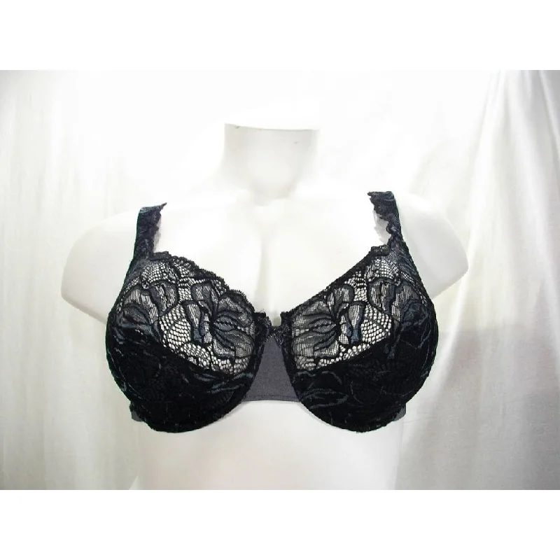 Bali 6543 Semi Sheer Lace Desire No-Foam Underwire Bra 36C Black NWT